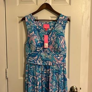Lilly Pulitzer Moana Maxi Dress in Amalfi Blue Sound The Sirens